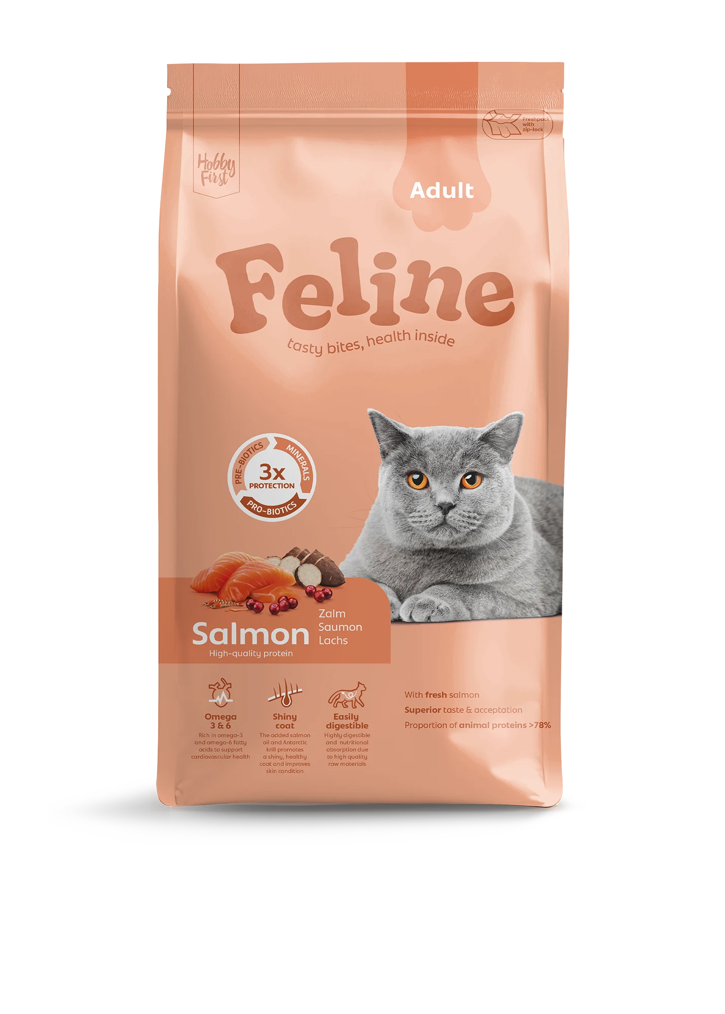 HobbyFirst Feline adult zalm kattenvoer